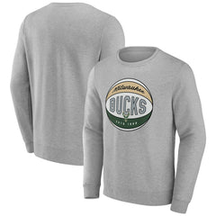 Gray Milwaukee Bucks Hard Color Pullover Sweatshirt | NBA