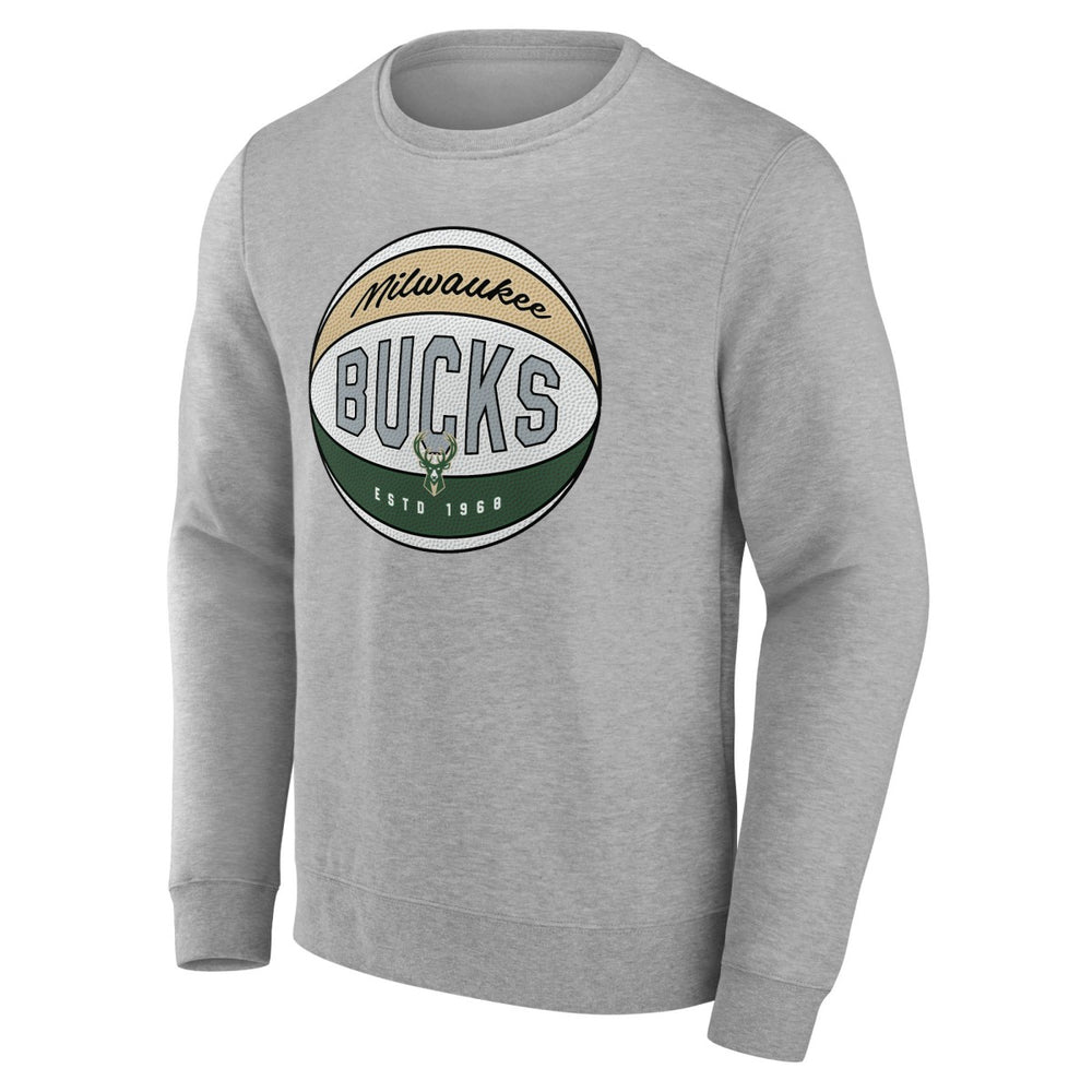 Gray Milwaukee Bucks Hard Color Pullover Sweatshirt | NBA