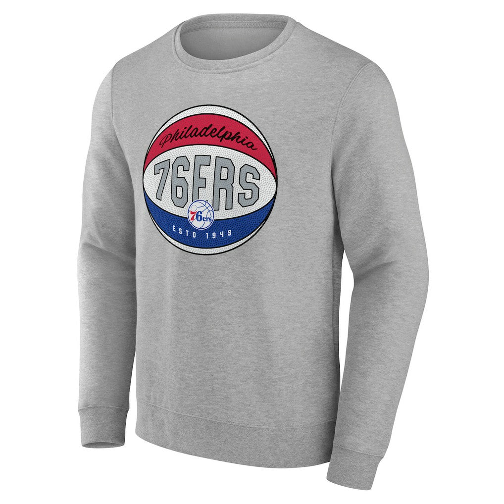 Gray Philadelphia 76ers Hard Color Pullover Sweatshirt | NBA