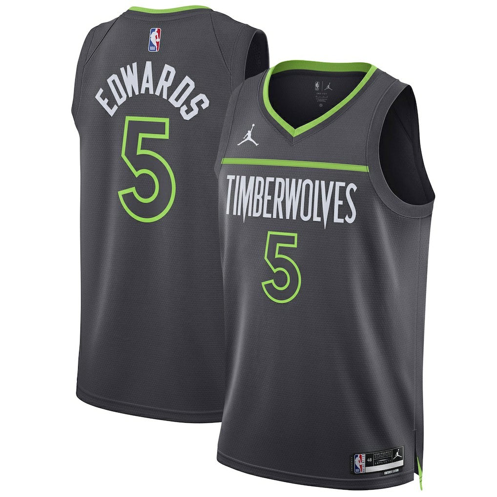 Charcoal Anthony Edwards Minnesota Timberwolves Jordan Brand Unisex Swingman Jersey | NBA