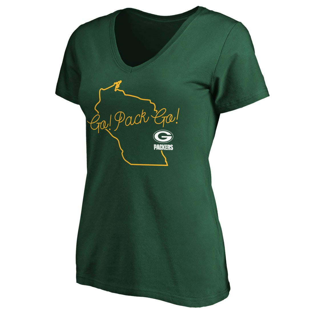 Green Bay Packers Women's Script V-Neck T-Shirt | NFL On sale