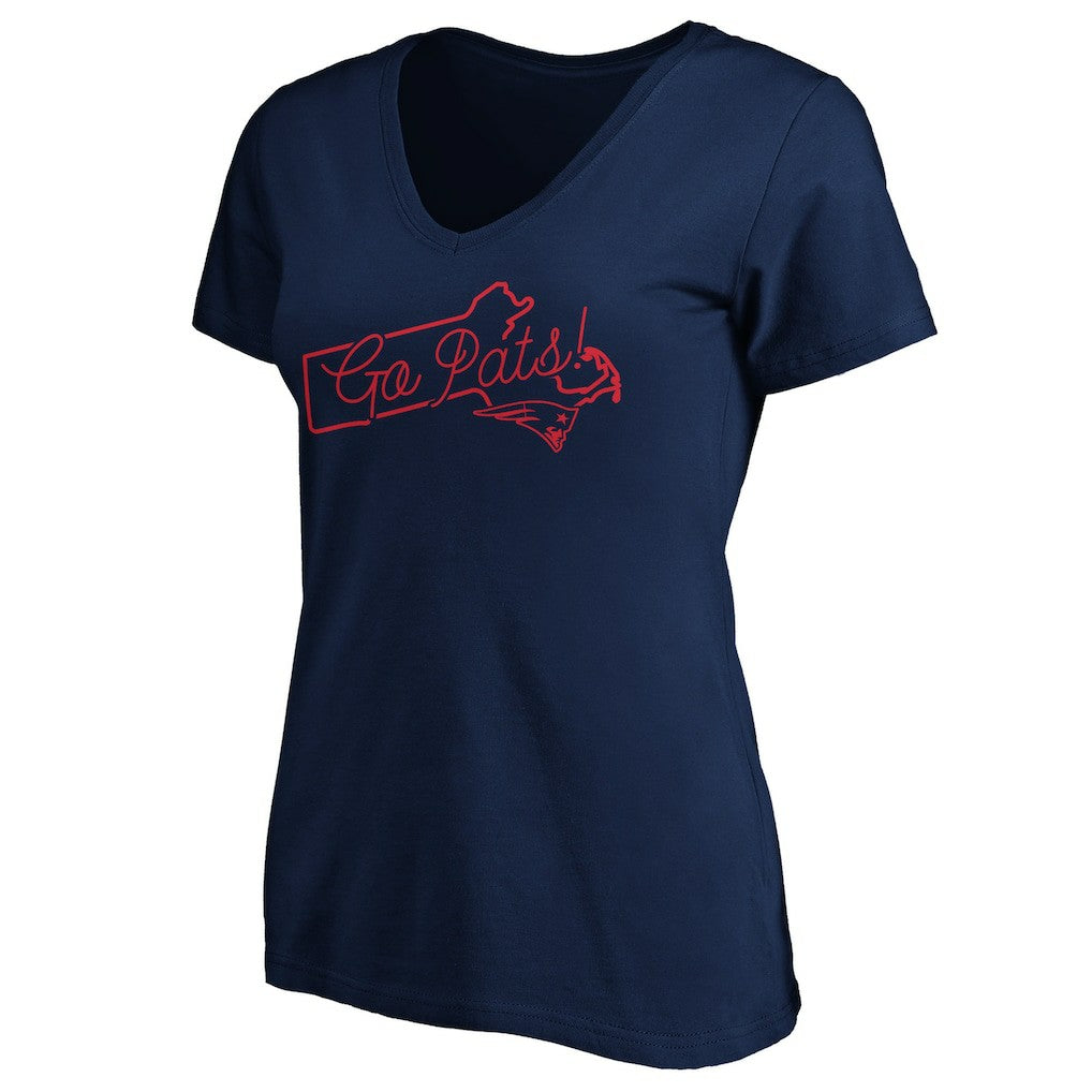 New England Patriots Women's Script V-Neck T-Shirt | NFL US