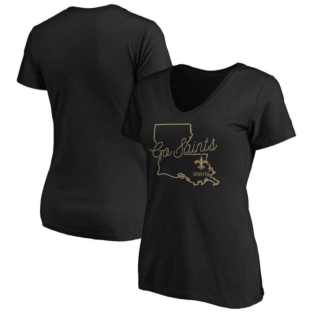New Orleans Saints Women's Script V-Neck T-Shirt | NFL On sale