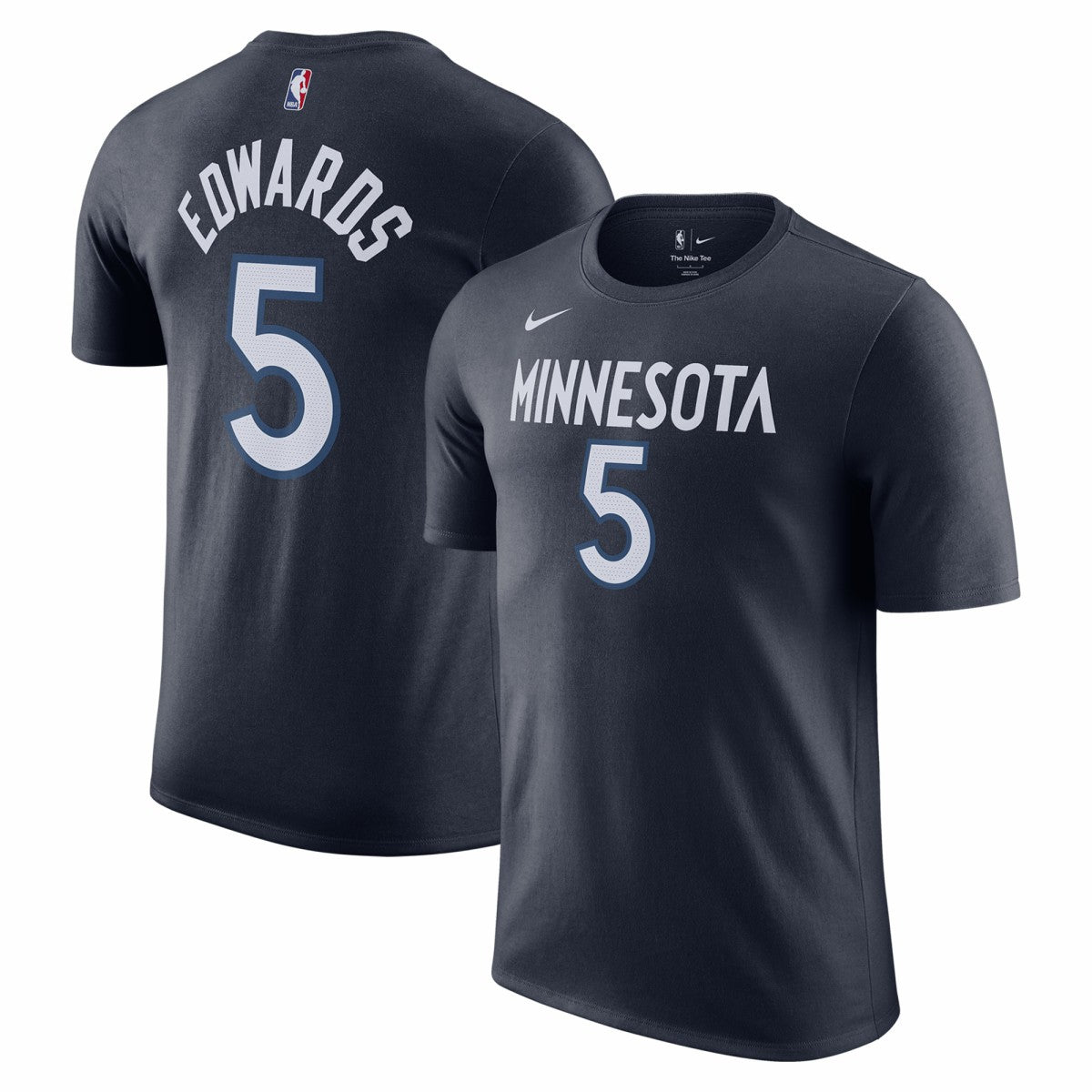 Navy Anthony Edwards Minnesota Timberwolves Icon 2022/23 Name & Number T-Shirt | NBA