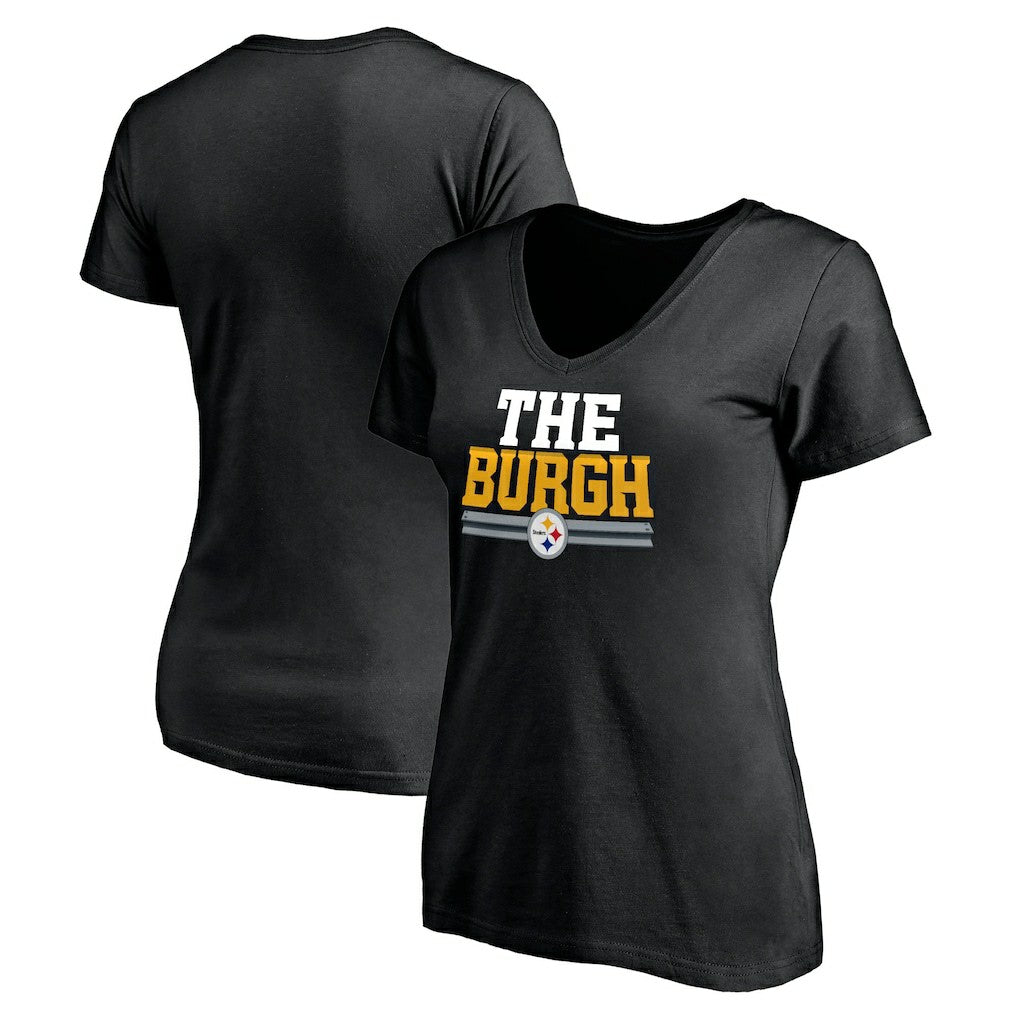 Pittsburgh Steelers Women's Hometown Collection The Burgh V-Neck T-Shirt | NFL Sale