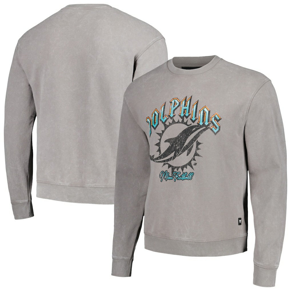 Miami Dolphins The Wild Collective Unisex Distressed Pullover Sweatshirt | NFL Online