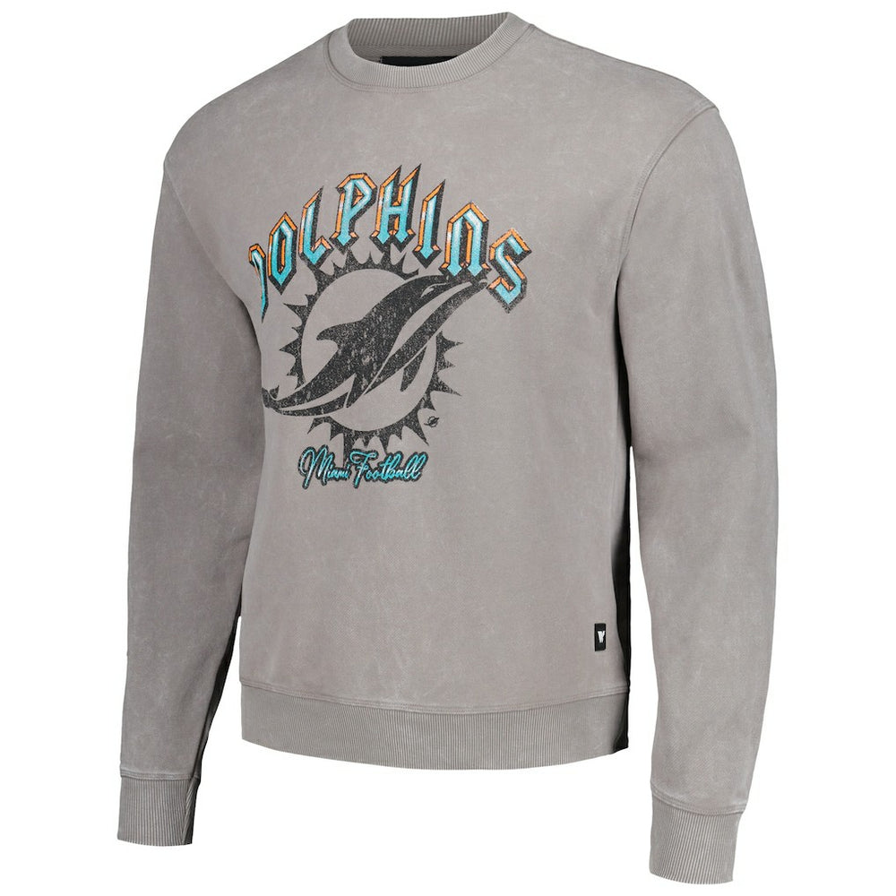Miami Dolphins The Wild Collective Unisex Distressed Pullover Sweatshirt | NFL Online
