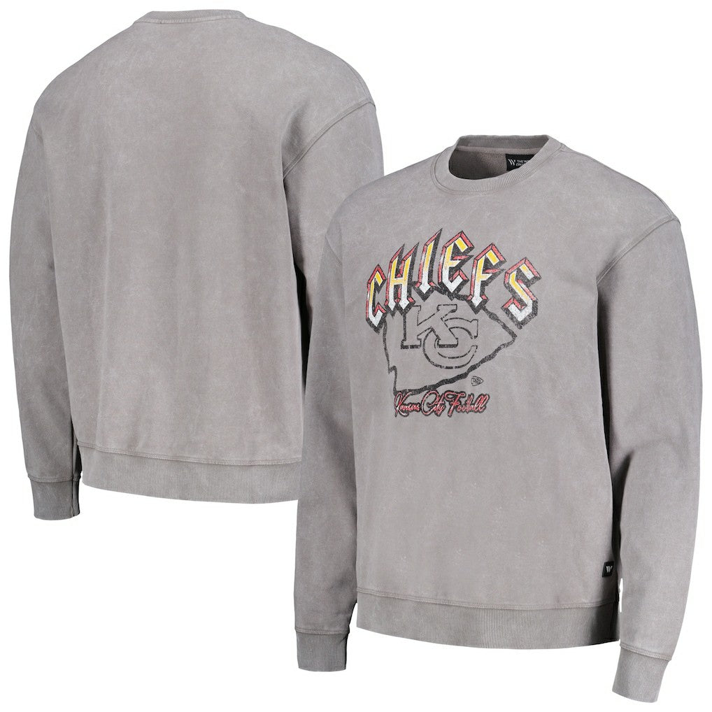 Kansas City Chiefs The Wild Collective Unisex Distressed Pullover Sweatshirt | NFL New