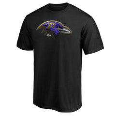 Baltimore Ravens Midnight Mascot Team Logo T-Shirt | NFL Outlet