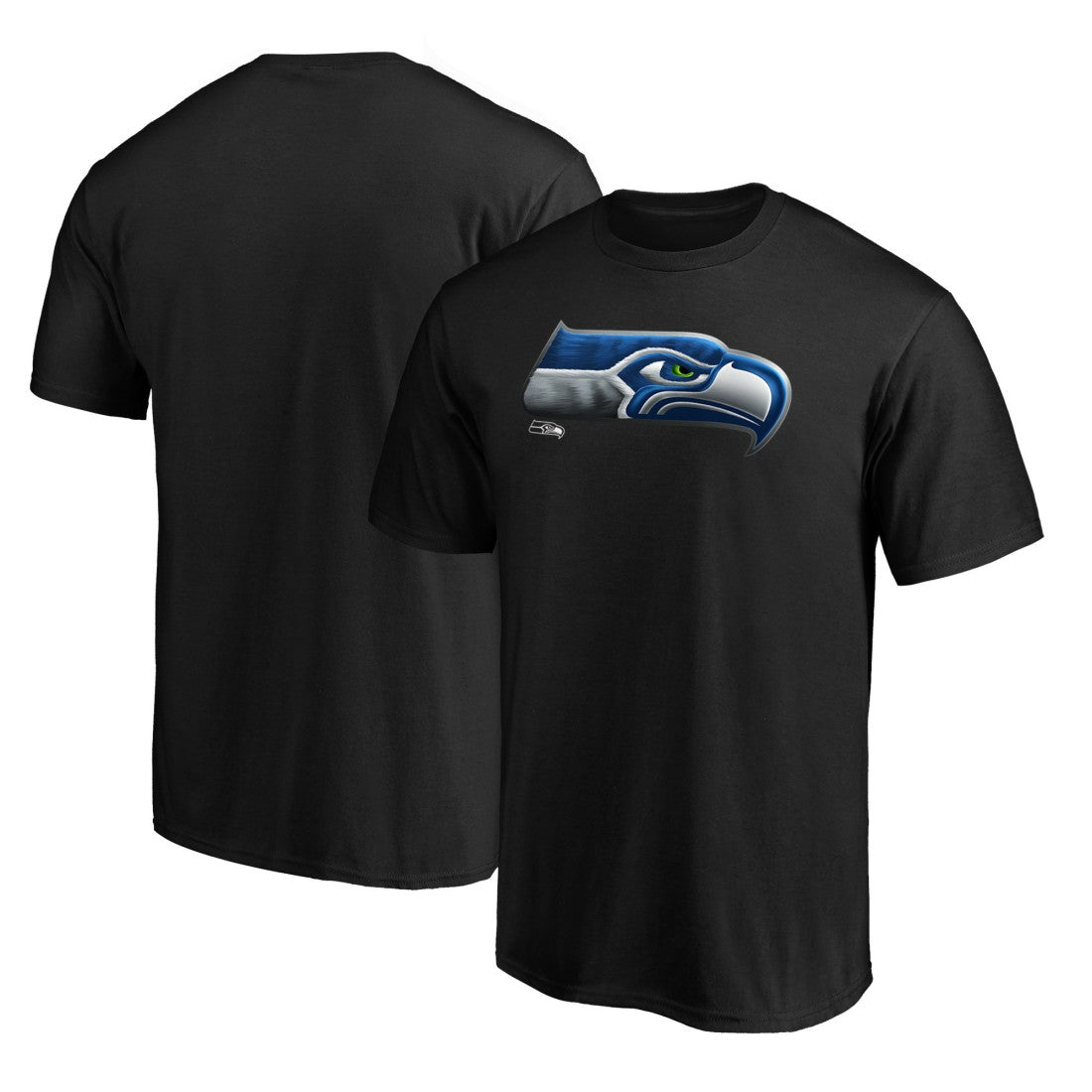 Seattle Seahawks Midnight Mascot Team Logo T-Shirt | NFL Discount