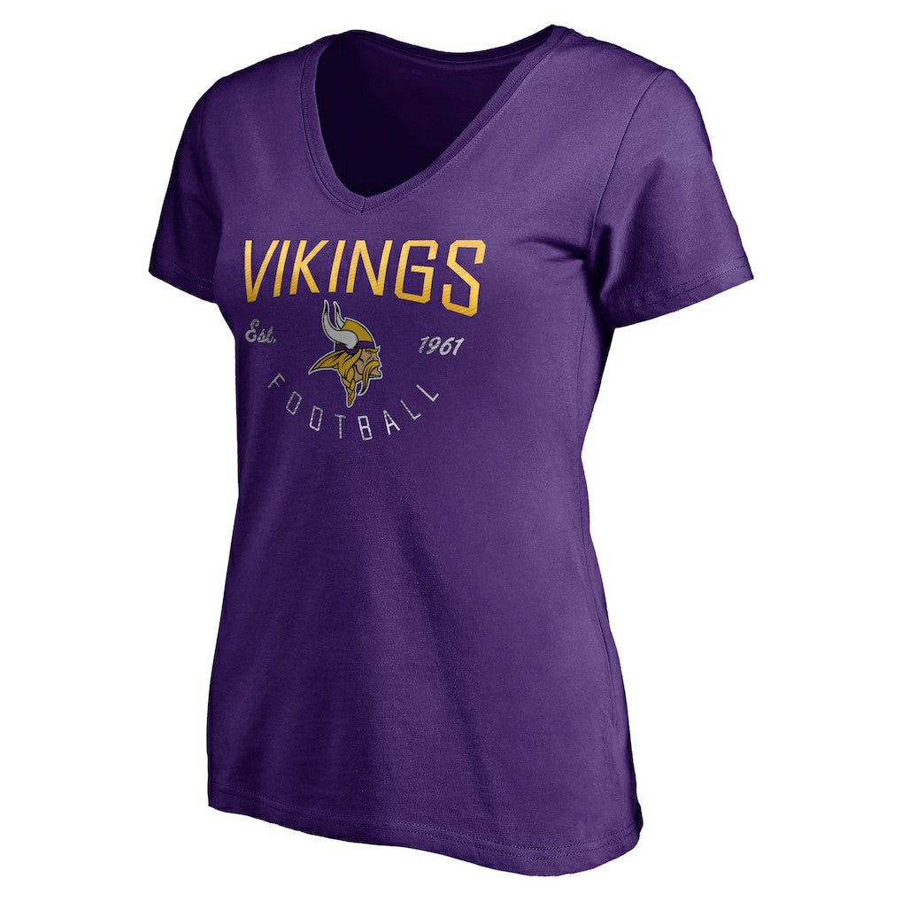 Minnesota Vikings Women's Live For It V-Neck T-Shirt | NFL On sale