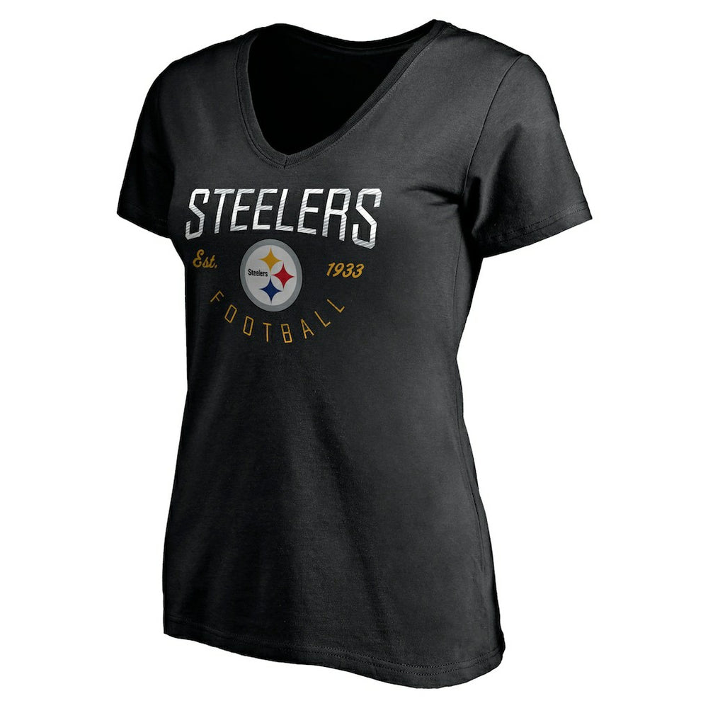 Pittsburgh Steelers Women's Live For It V-Neck T-Shirt | NFL Discount