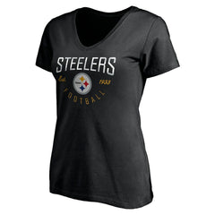Pittsburgh Steelers Women's Live For It V-Neck T-Shirt | NFL Discount