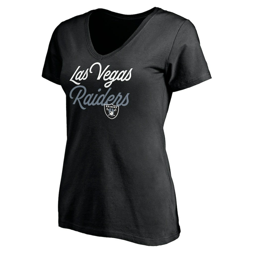 Las Vegas Raiders Women's Long Stride V-Neck T-Shirt | NFL New