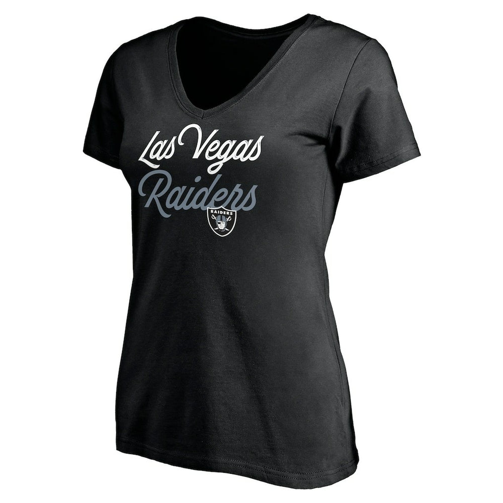 Las Vegas Raiders Women's Long Stride V-Neck T-Shirt | NFL New