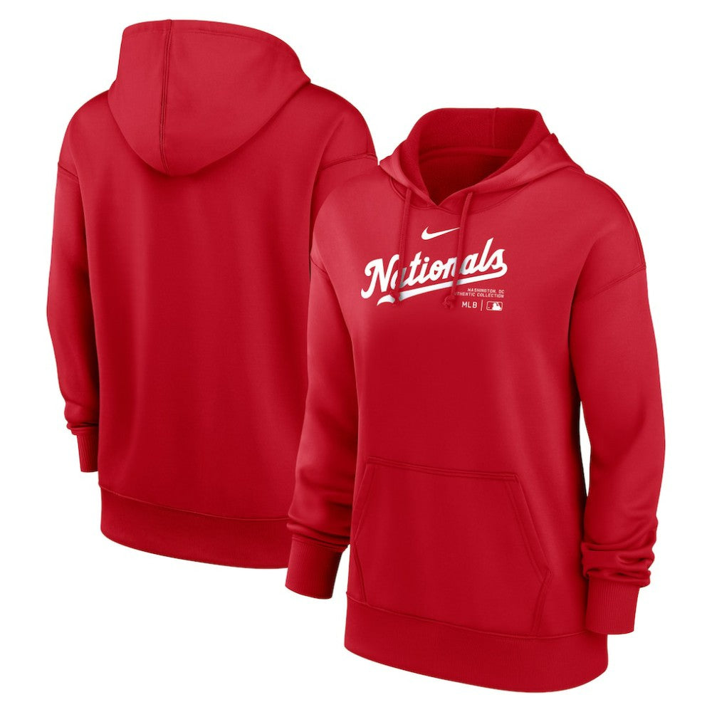 Washington Nationals Nike Women's Authentic Collection Performance Pullover Hoodie - MLB Hoodies