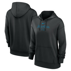 Miami Marlins Nike Women's Authentic Collection Performance Pullover Hoodie - MLB Hoodies
