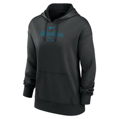Miami Marlins Nike Women's Authentic Collection Performance Pullover Hoodie - MLB Hoodies