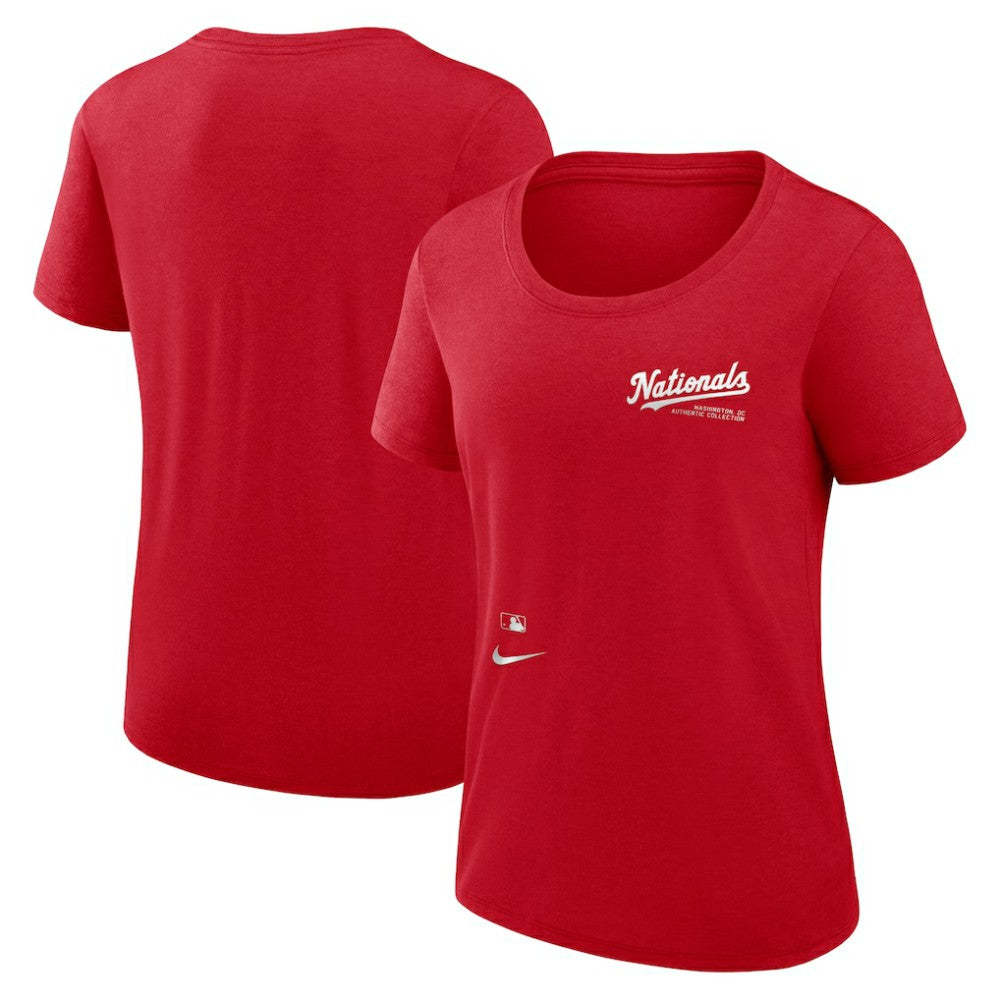 Washington Nationals Nike Women's Authentic Collection Performance Scoop Neck T-Shirt - MLB T-shirts
