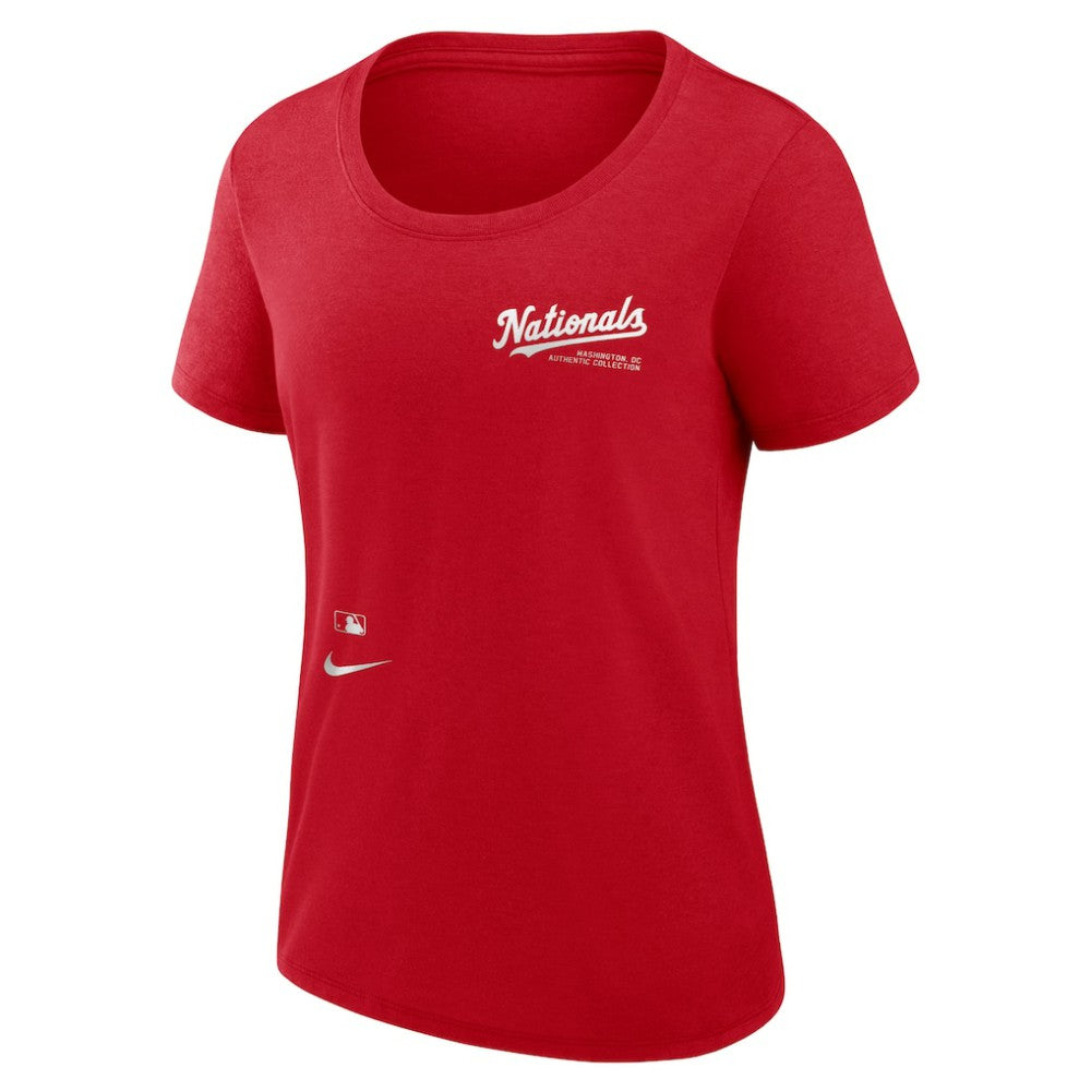 Washington Nationals Nike Women's Authentic Collection Performance Scoop Neck T-Shirt - MLB T-shirts