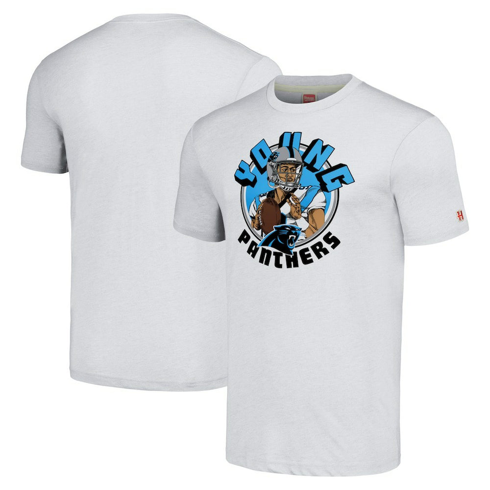 Carolina Panthers Bryce Young  Homage Unisex Caricature Player Tri-Blend T-Shirt | NFL On sale