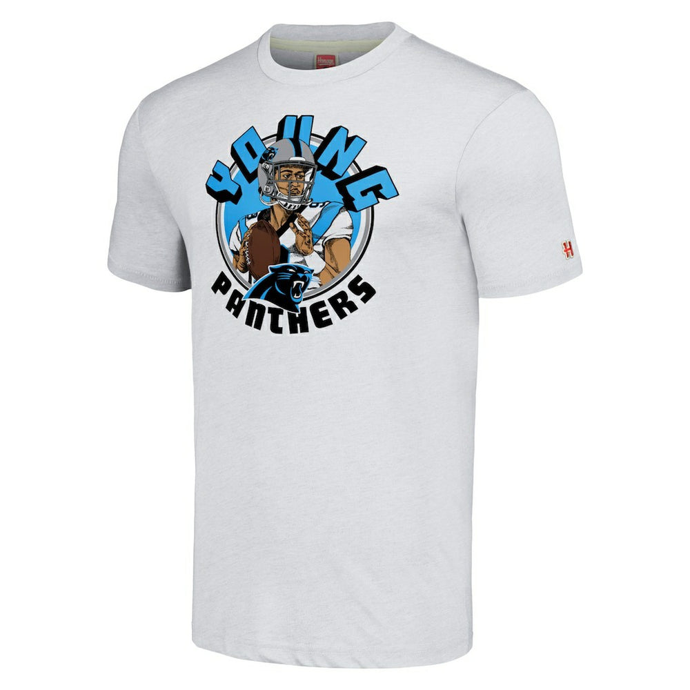 Carolina Panthers Bryce Young  Homage Unisex Caricature Player Tri-Blend T-Shirt | NFL On sale