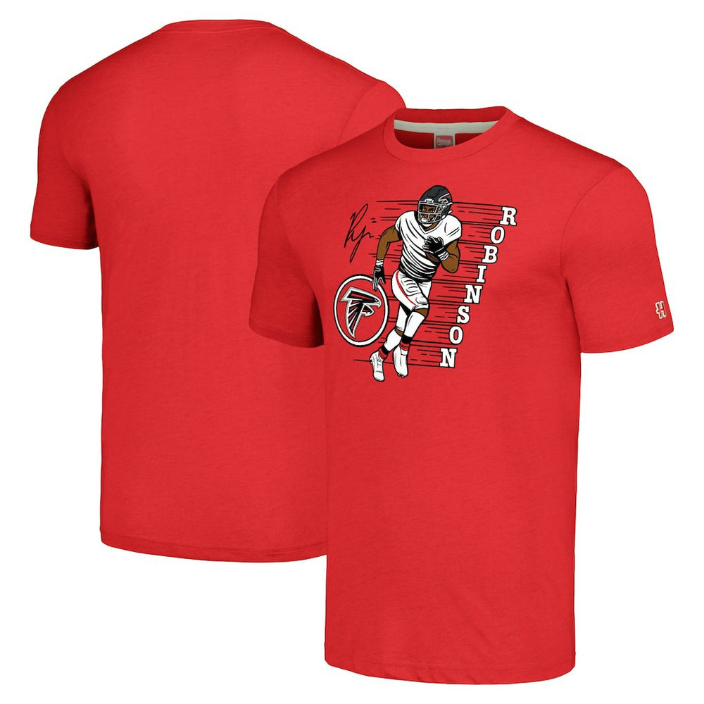 Atlanta Falcons Bijan Robinson  Homage Unisex Caricature Player Tri-Blend T-Shirt | NFL New