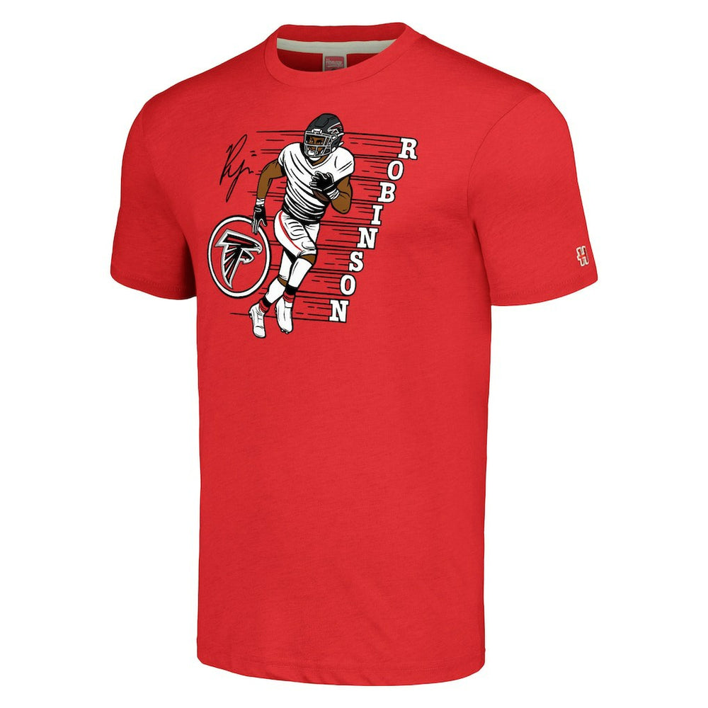 Atlanta Falcons Bijan Robinson  Homage Unisex Caricature Player Tri-Blend T-Shirt | NFL New