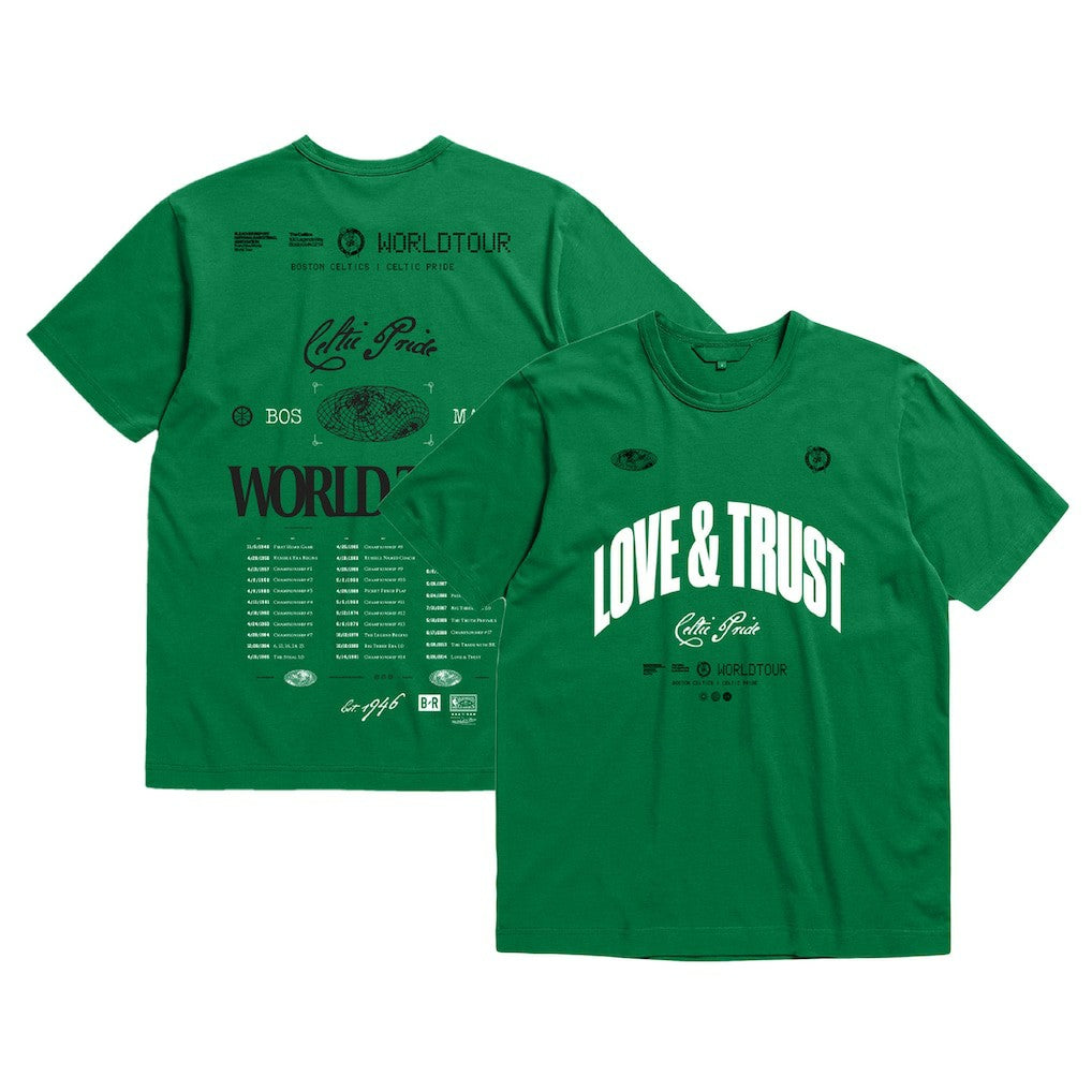 Kelly Green Boston Celtics Bleacher Report x  Unisex World Tour T-Shirt | NBA