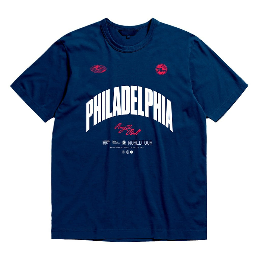 Navy Philadelphia 76ers Bleacher Report x  Unisex World Tour T-Shirt | NBA