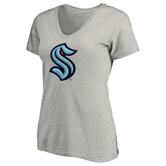 Seattle Kraken Women's Primary Logo V-Neck T-Shirt -  NHL T-shirts