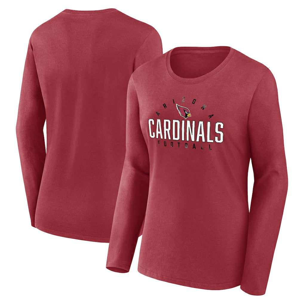 Arizona Cardinals Women's Plus Size Foiled Play Long Sleeve T-Shirt | NFL Hot