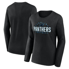 Carolina Panthers Women's Plus Size Foiled Play Long Sleeve T-Shirt | NFL Outlet