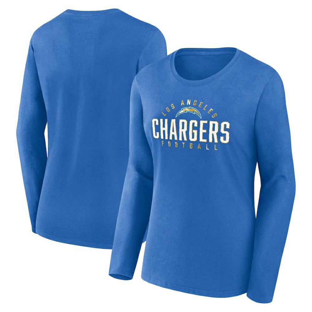 Los Angeles Chargers Women's Plus Size Foiled Play Long Sleeve T-Shirt | NFL US