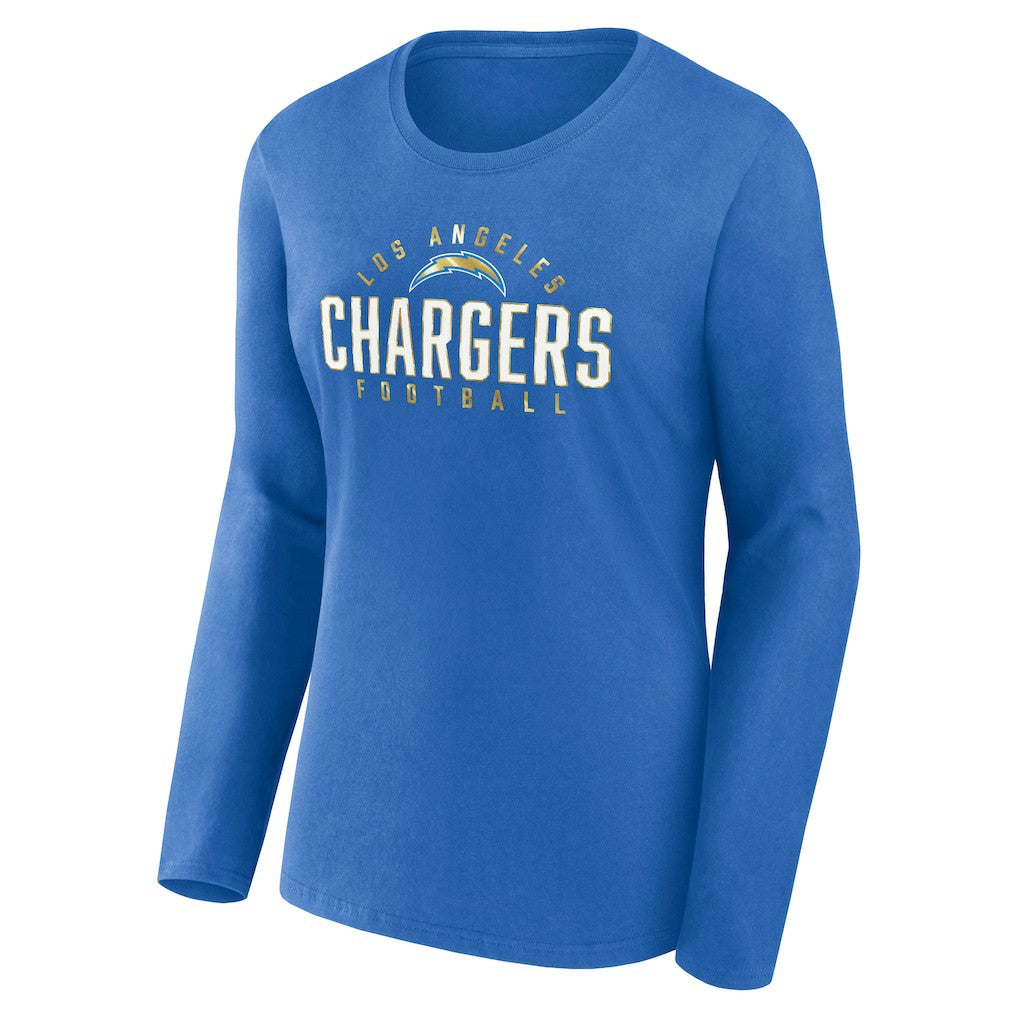 Los Angeles Chargers Women's Plus Size Foiled Play Long Sleeve T-Shirt | NFL US