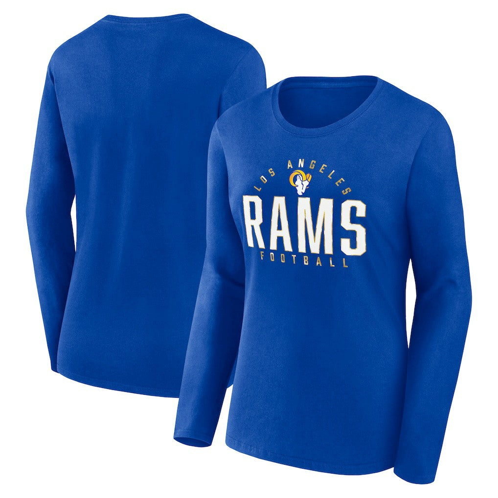 Los Angeles Rams Women's Plus Size Foiled Play Long Sleeve T-Shirt | NFL Outlet