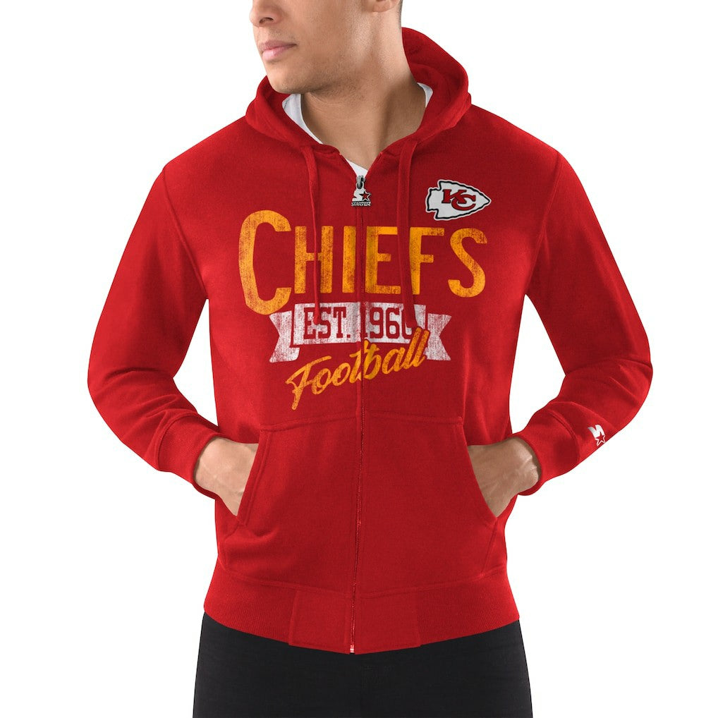 Kansas City Chiefs Starter Domestic Post Season Full-Zip Hoodie | NFL Hot