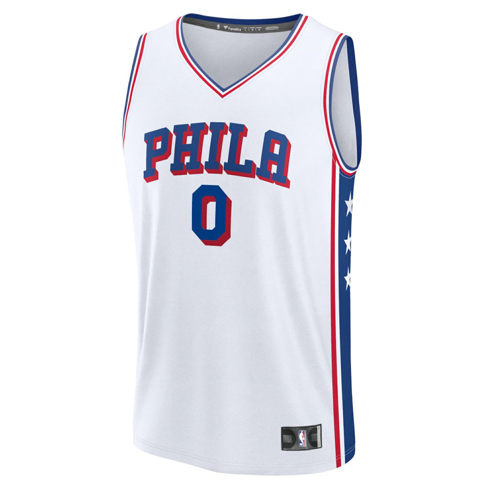 White Tyrese Maxey Philadelphia 76ers Fast Break Replica Player Jersey | NBA