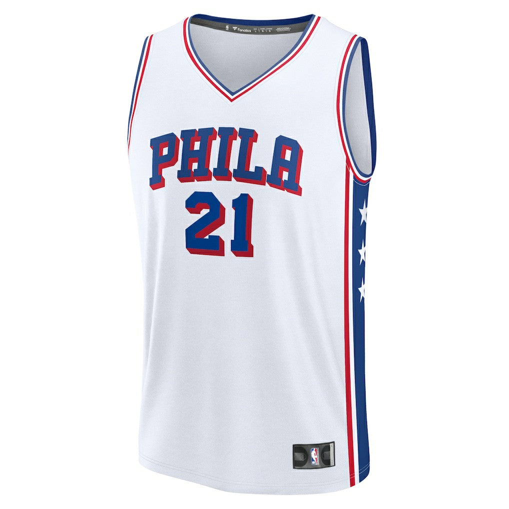 White Joel Embiid Philadelphia 76ers Fast Break Replica Player Jersey | NBA