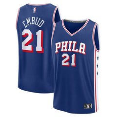 Royal Joel Embiid Philadelphia 76ers Fast Break Replica Jersey | NBA