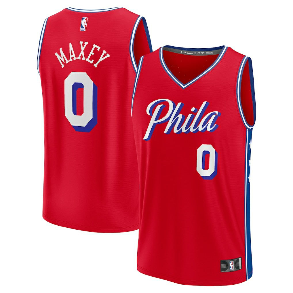 Red Tyrese Maxey Philadelphia 76ers Fast Break Replica Player Jersey sale | NBA