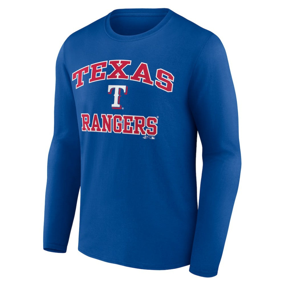 Texas Rangers Logo Athletic Heart & Soul Long Sleeve T-Shirt - MLB T-shirts