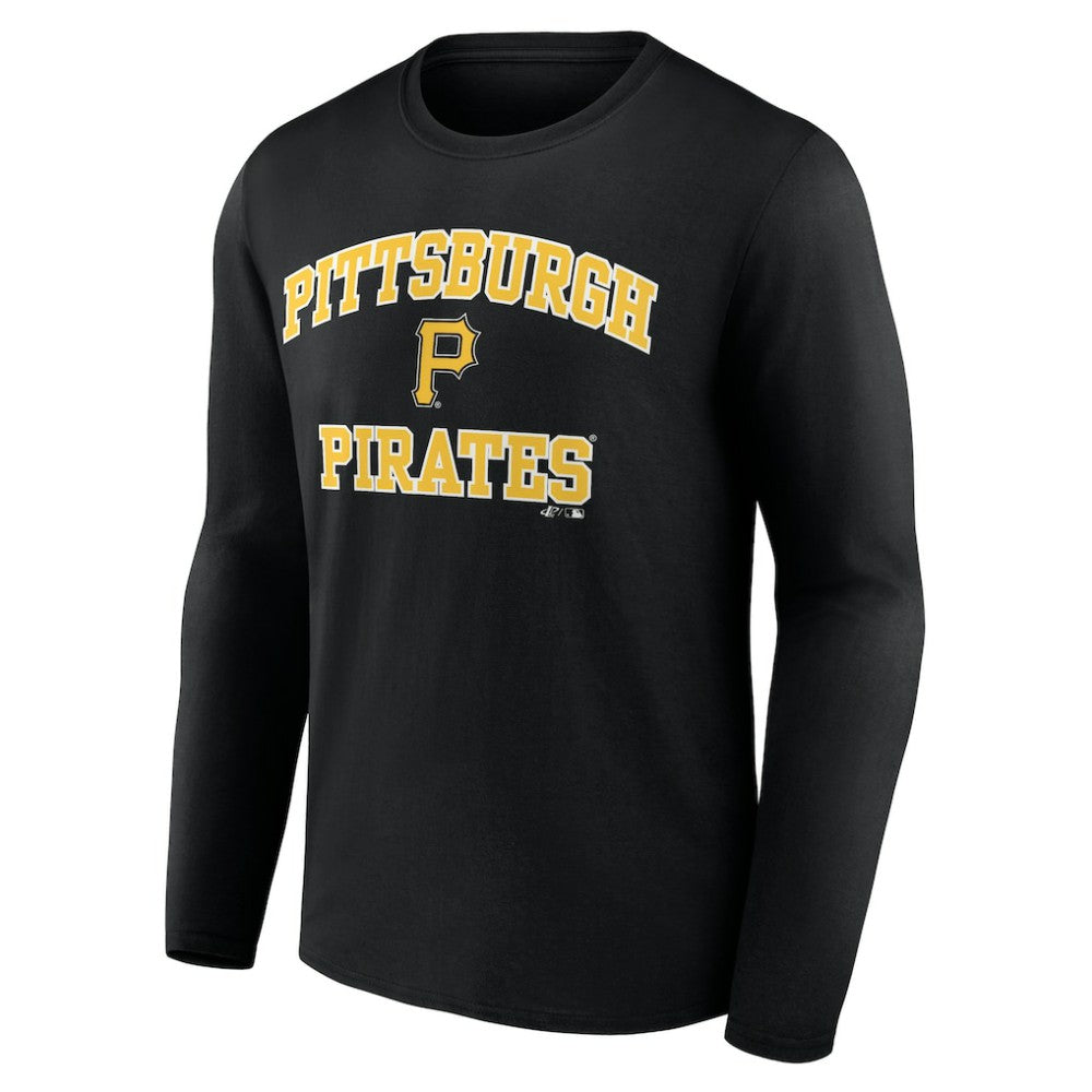 Pittsburgh Pirates Logo Athletic Heart & Soul Long Sleeve T-Shirt - MLB T-shirts