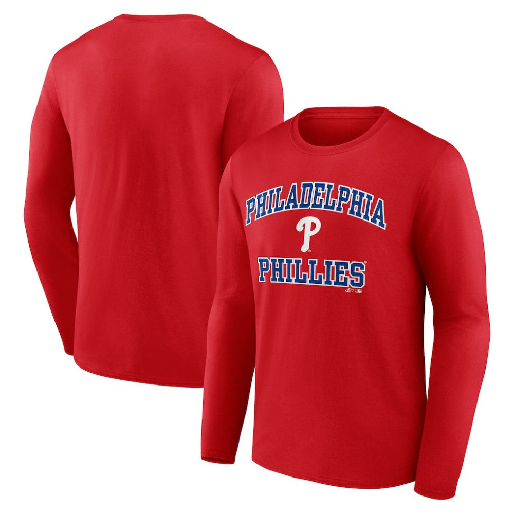 Philadelphia Phillies Logo Athletic Heart & Soul Long Sleeve T-Shirt - MLB T-shirts