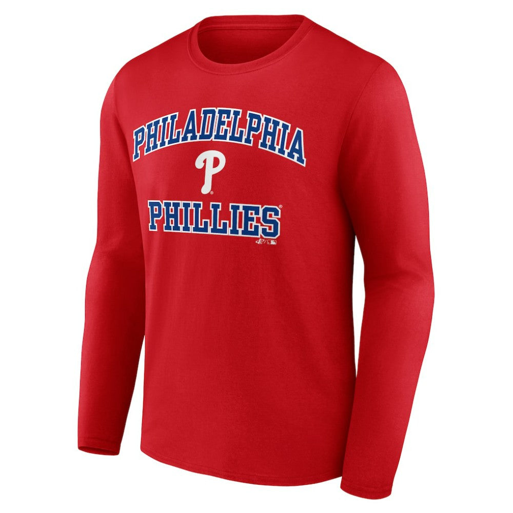 Philadelphia Phillies Logo Athletic Heart & Soul Long Sleeve T-Shirt - MLB T-shirts