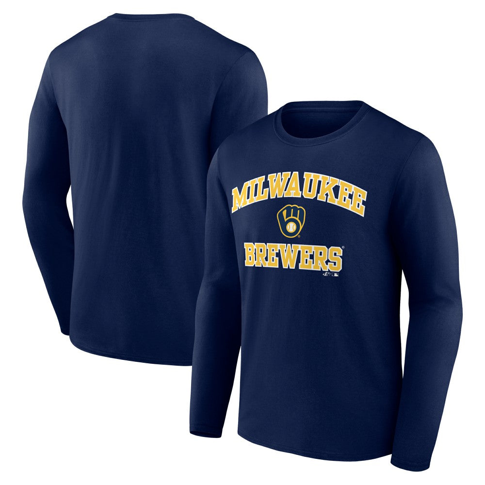 Milwaukee Brewers Logo Athletic Heart & Soul Long Sleeve T-Shirt - MLB T-shirts