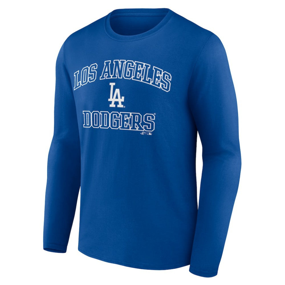 Los Angeles Dodgers Logo Athletic Heart & Soul Long Sleeve T-Shirt - MLB T-shirts