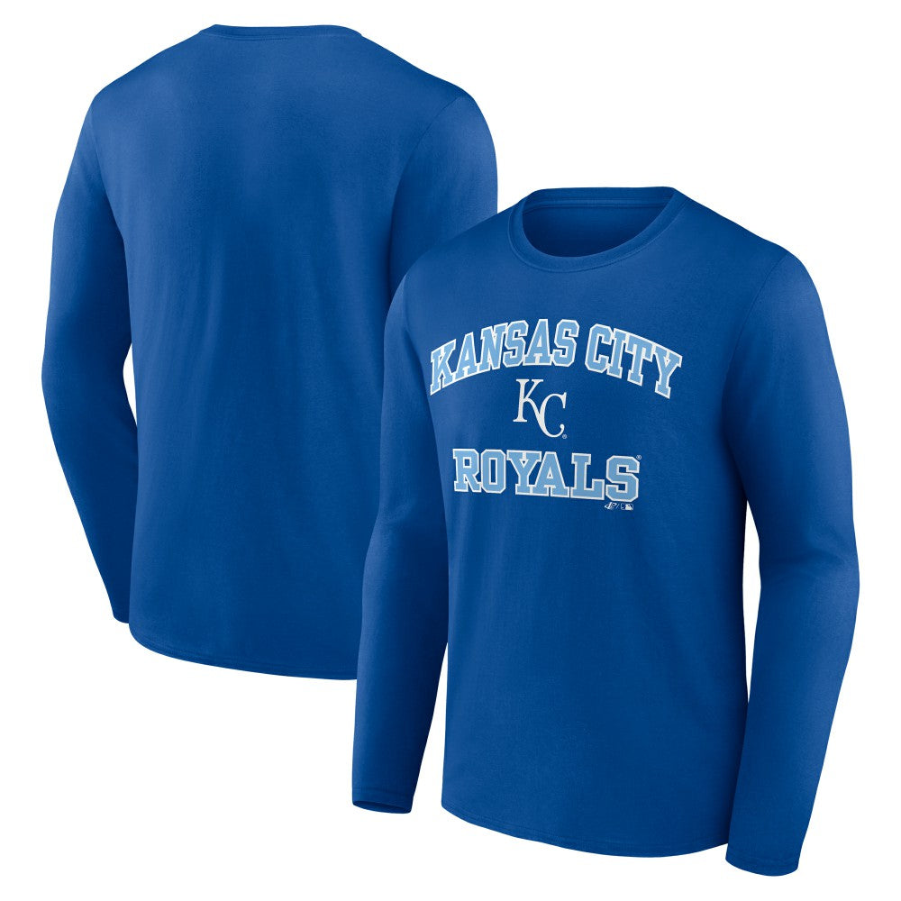 Kansas City Royals Logo Athletic Heart & Soul Long Sleeve T-Shirt - MLB T-shirts