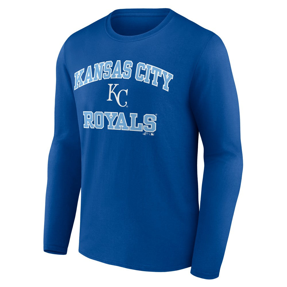 Kansas City Royals Logo Athletic Heart & Soul Long Sleeve T-Shirt - MLB T-shirts