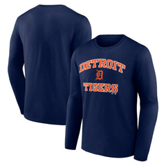 Detroit Tigers Logo Athletic Heart & Soul Long Sleeve T-Shirt - MLB T-shirts